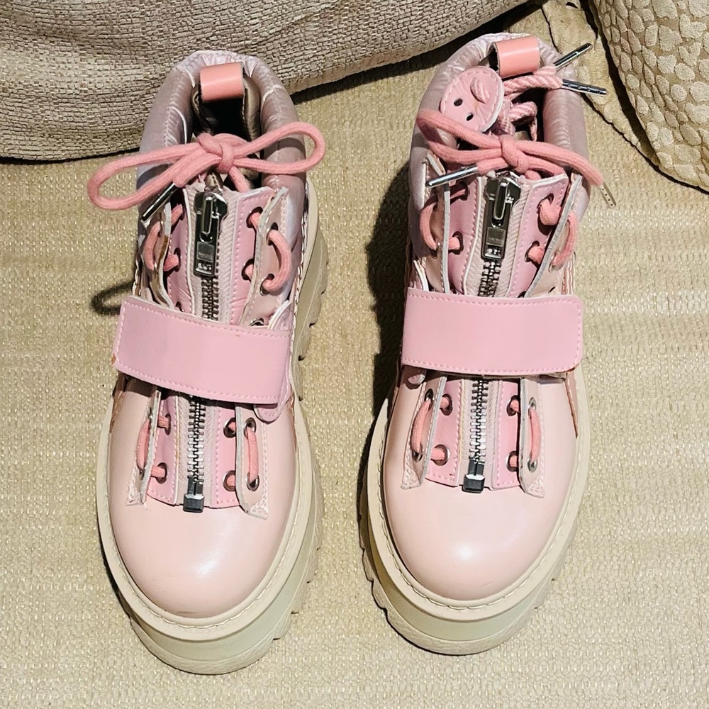 Puma Pink Platform Ankle Boots - Picture 3 of 5